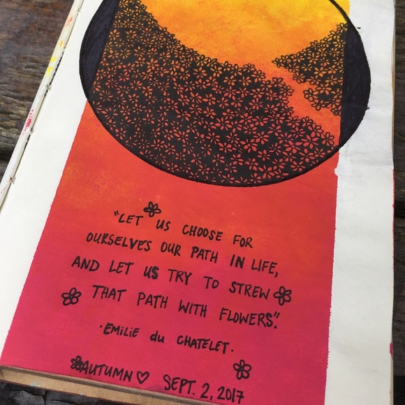 Path Of Flowers - Original Art Journal Print - Picture 5 of 8